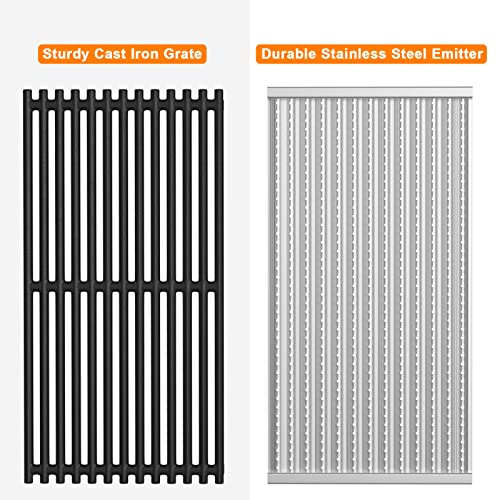 Cooking Grates and Emitter Plates Replacement Parts for Charbroil Commercial TRU (17" x 10" Emitter plate-3)