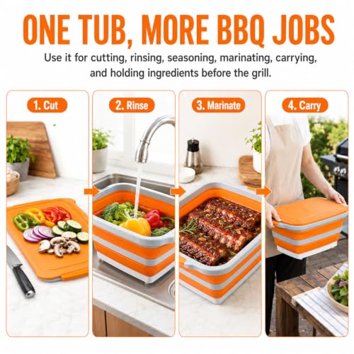 BBQ Prep Tub 30L Orange XX (Orange / XX-Large)