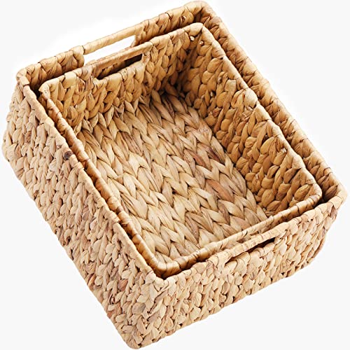 Water Hyacinth Storage Baskets (15 x 12.8 x 7.5 inches / Natural (Water Hyacinth))