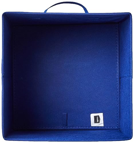 Collapsible Fabric Storage Bins with Handles (Navy / 10.5"x10.5"x11")