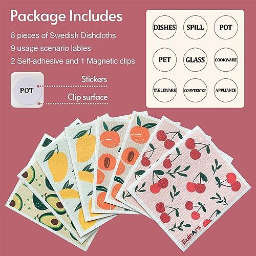 Swedish Dishcloths for Kitchen (Fruit Party)