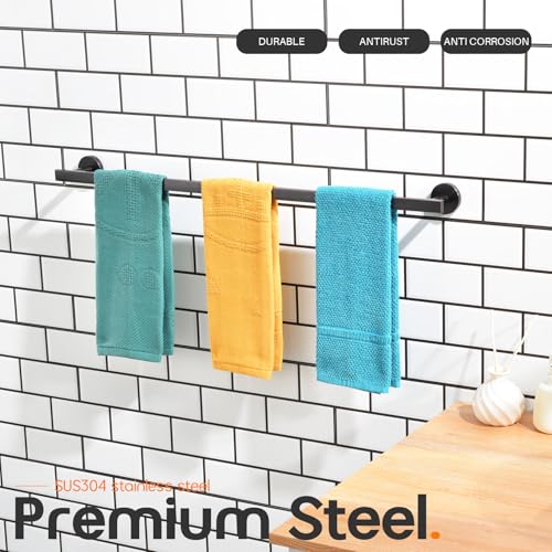 32 Inch Bathroom Towel Bar Bath Towel Rack Kitchen Towel Holder Long Towel Rails Wall Mounted SUS304 Stainless Steel Oil Rubbed Bronze AN4001ORB (Oil Rubbed Bronze / 32-Inch)