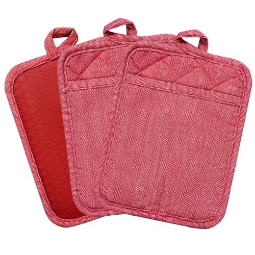Pot Holders Yarn (Potholders / Red Pot Holders)