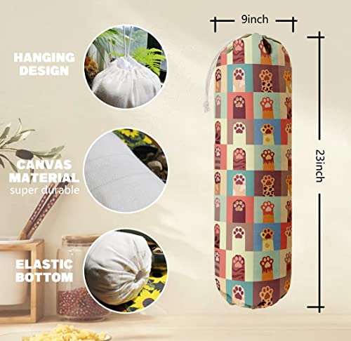 Cat Pattern Grocery Bags Holder Organizer For Shopping Bags (Cat 02)