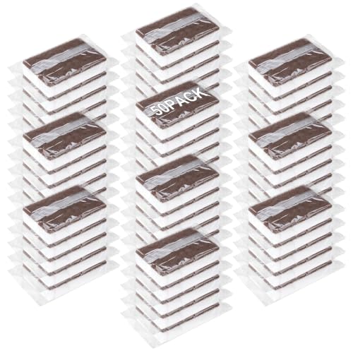 50 Pcs Individually Wrapped Sponges for Airbnb Apartment Brown (Brown)