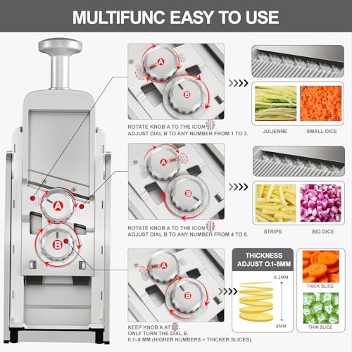 Mandoline Slicer for Kitchen (S4 Sliver)