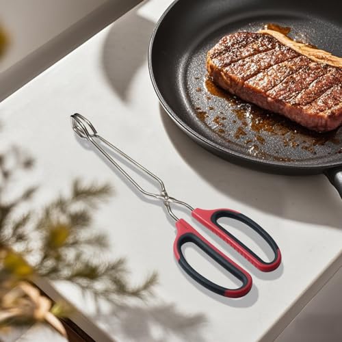 Stainless Steel Scissor Tongs with Comfort