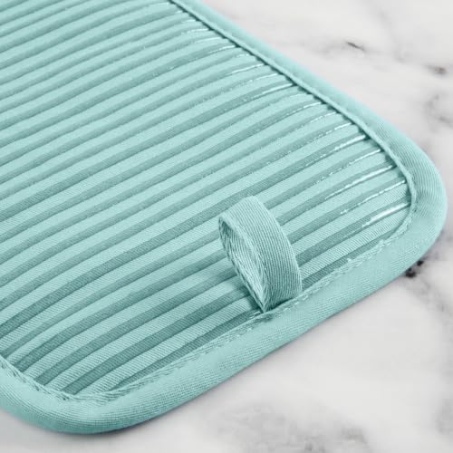 Quilted Cotton Oven Mitt (Mineral Water)