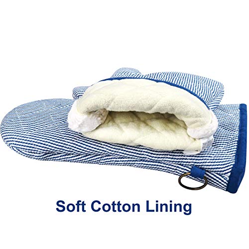 Yarn Dyed Oven Mitts 1 Pair (Oven Mitts - Blue 2)