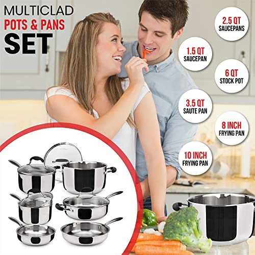 10 Piece 18 10 Stainless Steel Cookware Set