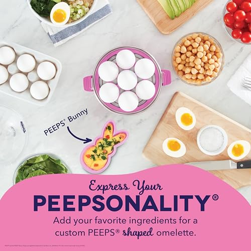 PEEPS & Dash Rapid Egg Cooker (7 Eggs / Pink)