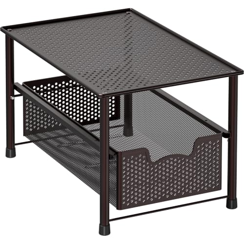 Stackable Under Sink Sliding Basket Drawer (Bronze)