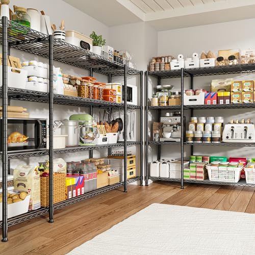 78.4''W Storage Shelves (Black-78.4" W x 11.8''D x 59''H)