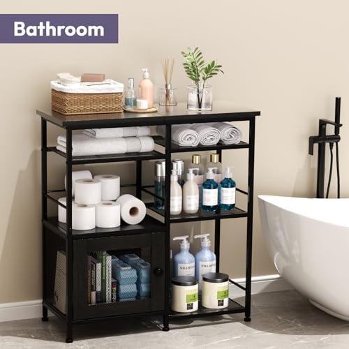 Coffee Bar Cabinet Station (Black)