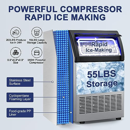Commercial Ice Maker Machine 200Lbs