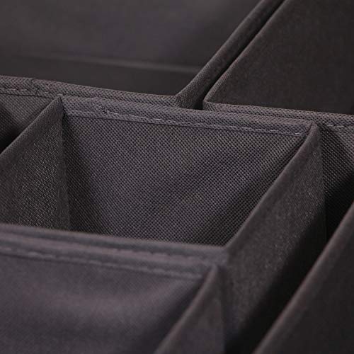 12 Pack Foldable Cloth Storage Box Closet Dresser Drawer Organizer Fabric Baskets Bins Containers Divider for Baby Clothes Underwear Bras Socks Lingerie Clothing (12 Count)