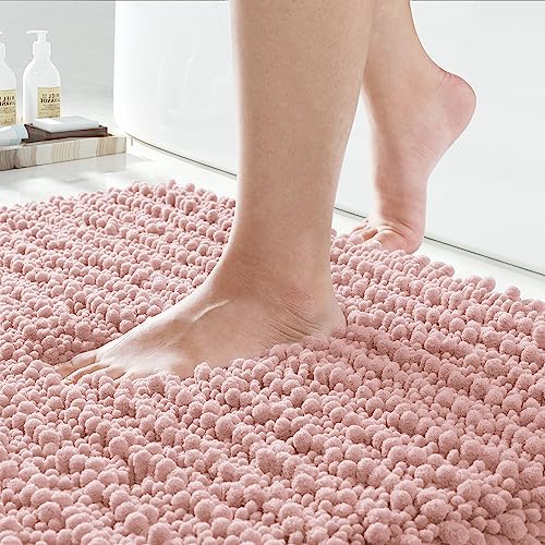 Original Luxury Chenille Bath Mat (70" x 24" / Light Pink)