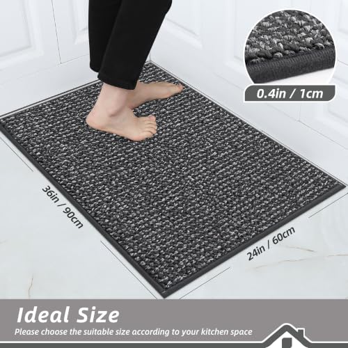 Kitchen Rugs 24"x36" (Charcoal / 24" X 36" (Rectangular))