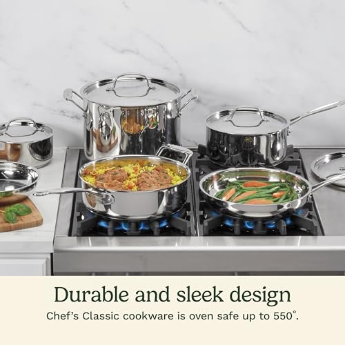 7 Piece Stainless Steel Pots and Pans Set (7-Piece)