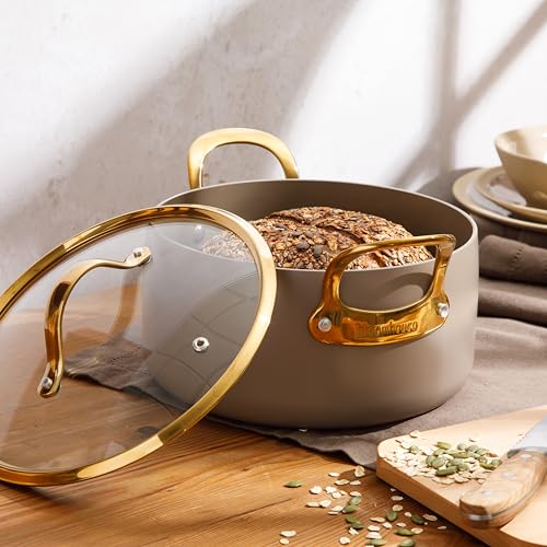 Two Time Oprah's Favorite Things Winner (Cappuccino Cream w/ Gold Handle / Dutch Oven w/ Lid (6-Quart))
