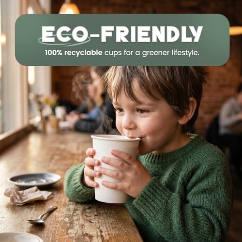 Paper Cups 16 oz 1000 Pack for Coffee & Tea Made in USA (16oz - 1000 Count)