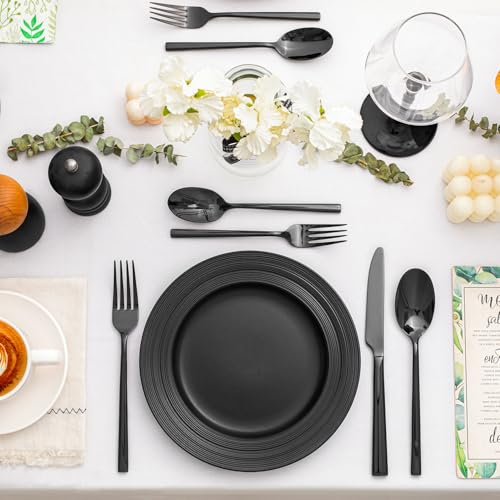 Black Silverware Set for 8 (40-Piece / Black)