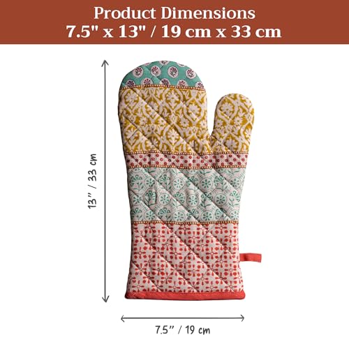 Maison d'Hermine Oven Gloves 100% Cotton Oven Mitt (002 - Provence / 7.5" x 13" (Oven Mitt))