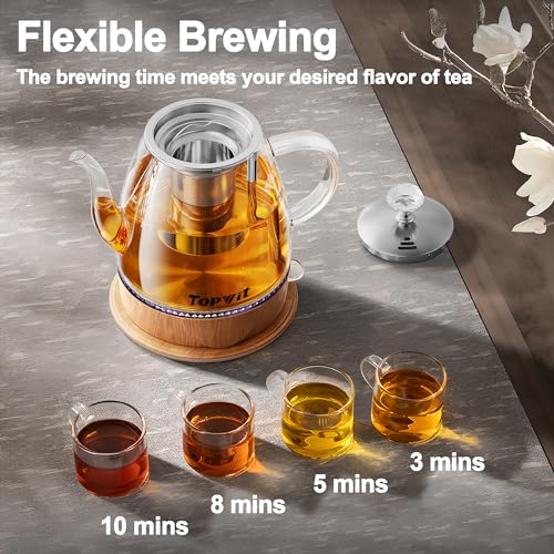1L Glass Electric Kettle (Wood / 1.1 Quarts)