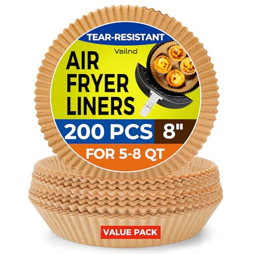200 Pcs 8" Round Airfryer Paper Liners Disposable for Ninja (200 Count)