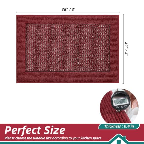 Kitchen Rugs 24"x36" (Red / 24" X 36" (Rectangular))