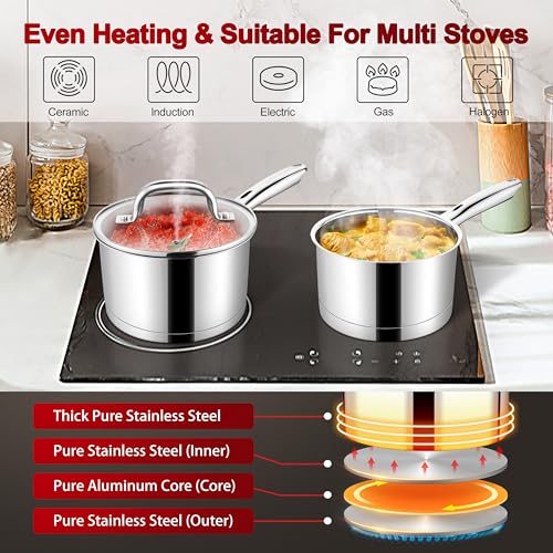 1 &2 Qt Saucepan with Lid (1 & 2 Quarts)