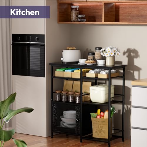 Coffee Bar Cabinet Station (Black)