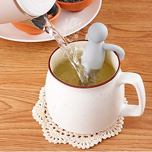Tea Infuser for Loose Tea Fine Mesh Tea Steeper (Grey+Yellow)