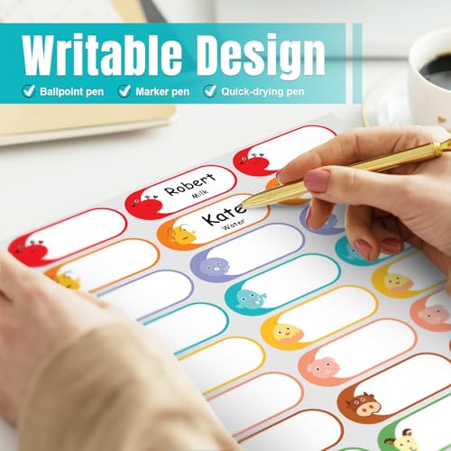 528 Pcs 1''x2.5''Milk Breast Bottle Labels (Animal-1x2.5-528pcs)