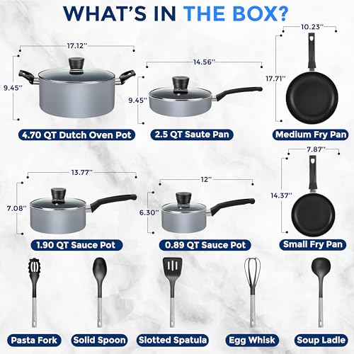 Kitchenware Pots & Pans Basic Kitchen Cookware (Gray)