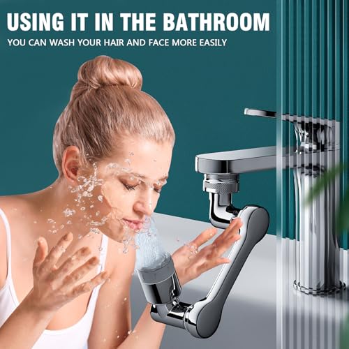 Faucet extender 1080 ° rotation (silvery)