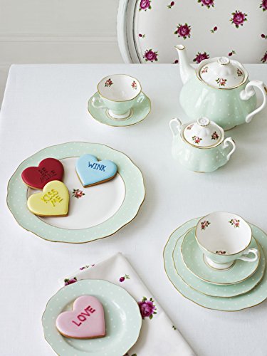 New Country Roses Polka Rose Tea Set (3-Piece Set (Teapot, Sugar & Creamer))