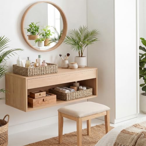 Large Seagrass Tray for Bathroom (Natural(seagrass) / 15 ¾"L x 11 ¼"W x 3 ½"H)