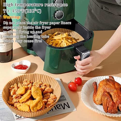 150PCS 7.9inch Round Air Fryer Liners Disposable Baking Parchment Liner for Air Fryer 5 to 8Qt (7.9inch / Round-150PCS)