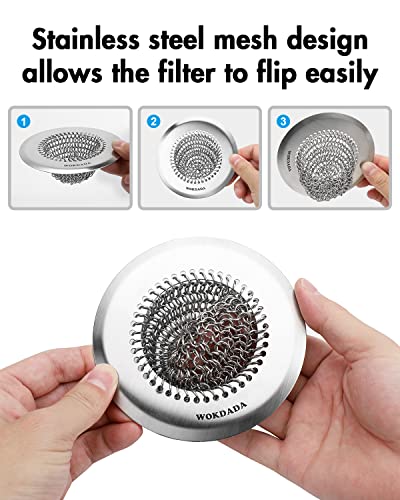 4 Pack Kitchen Sink Drain Strainer (Silver Silver Silver Silver)