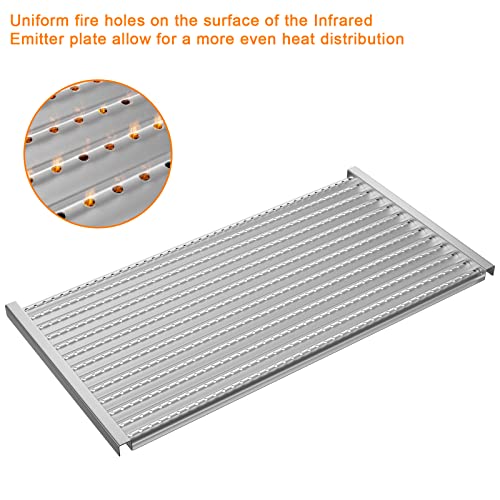 Cooking Grates and Emitter Plates Replacement Parts for Charbroil Commercial TRU (17" x 10" Emitter plate-3)
