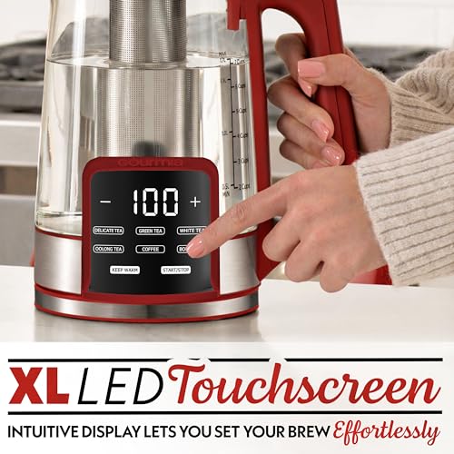 Electric Glass Kettle (Red)