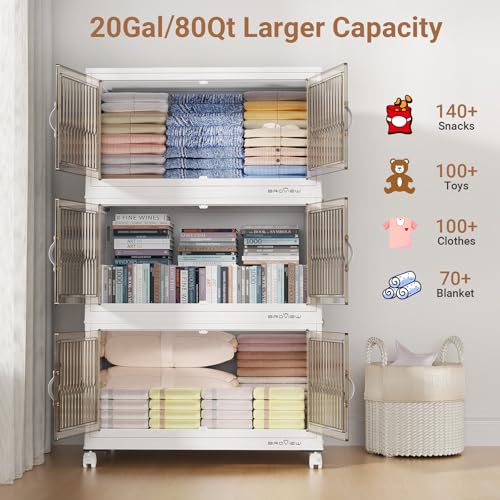240Qt Stackable Storage Bins with Lid (3 Count)