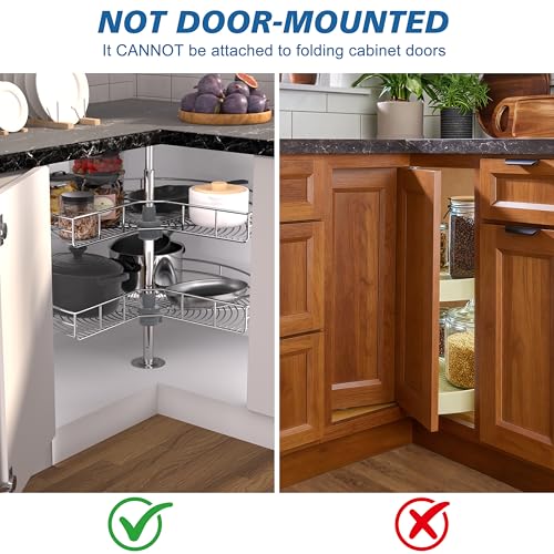 Kidney Shape 32" Corner Cabinet Lazy Susan