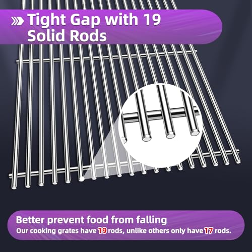 18 7 8" Stainless Steel Genesis 2 Grill Grates for Weber Genesis ii E (18.75" Genesis ii 300)