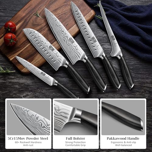 16 Piece Knife Set with Block (16 Pieces Knife Set)
