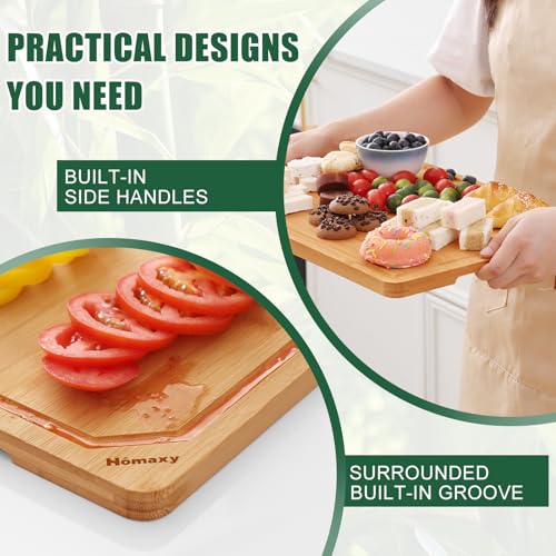 2XL Organic Bamboo Cutting Boards for Kitchen (Natural / 20"L x 14"W)