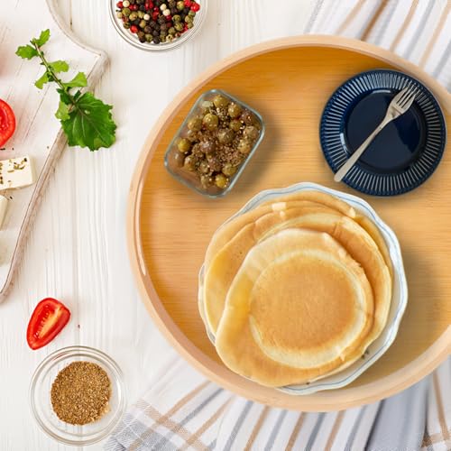12in Bamboo Lazy Susan Turntable Organizer for Pantry&Cabinet