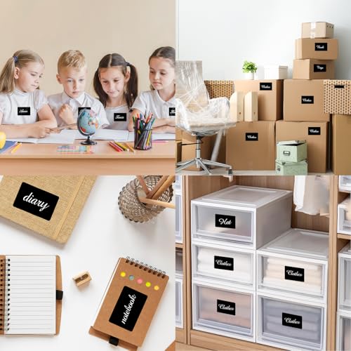 Black Removable Labels Stickers (Black / 2 x 3 inch)