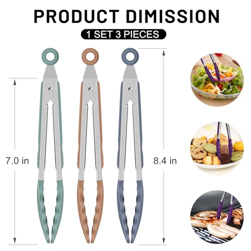 Small Silicone Kitchen Tongs 7 (Neutral-2)